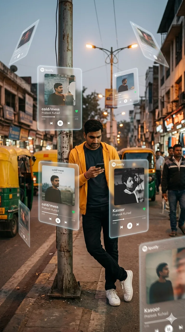 SONIC REALITY: Floating Music Interface – Dreamlike AR Street Portrait