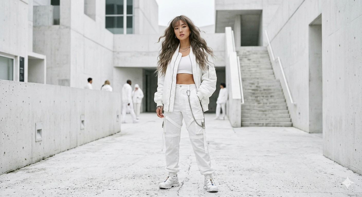 white echoes — luxury streetwear editorial