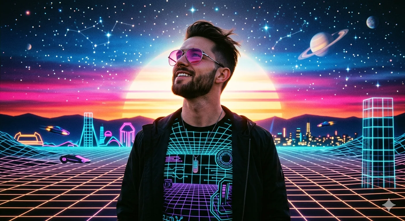 Retro Future Ascension — Neon Horizon Vision