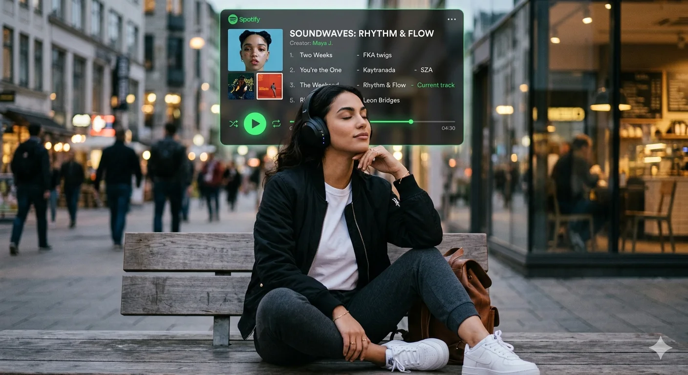 Lost in the Playlist — Neon Spotify Dreams
