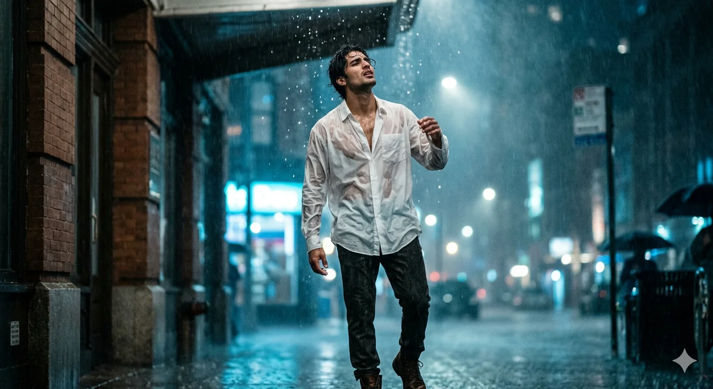 Storm Elegance — Drenched in Blue Emotion