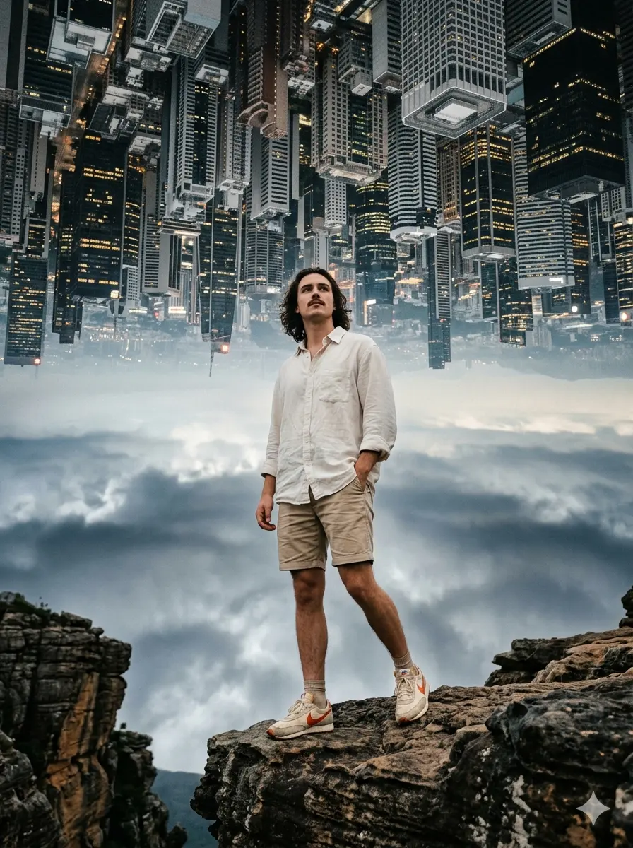 Inverted Skyline — Standing at the Edge of Gravity