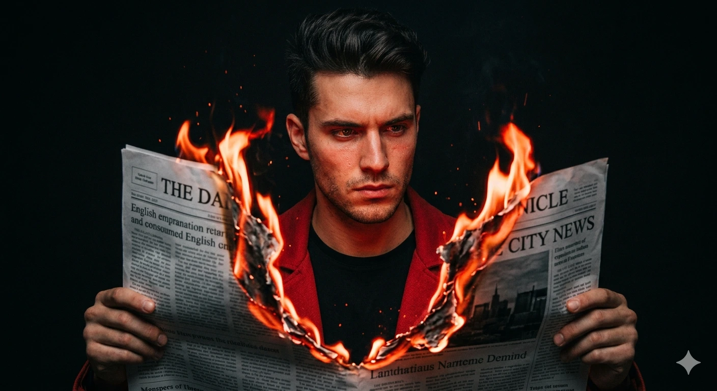 BURNING HEADLINES : THE STORY HE HOLDS