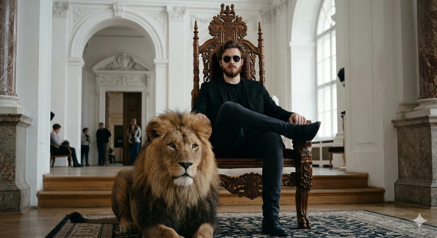 The Lion’s Court — Imperial Throne Portrait