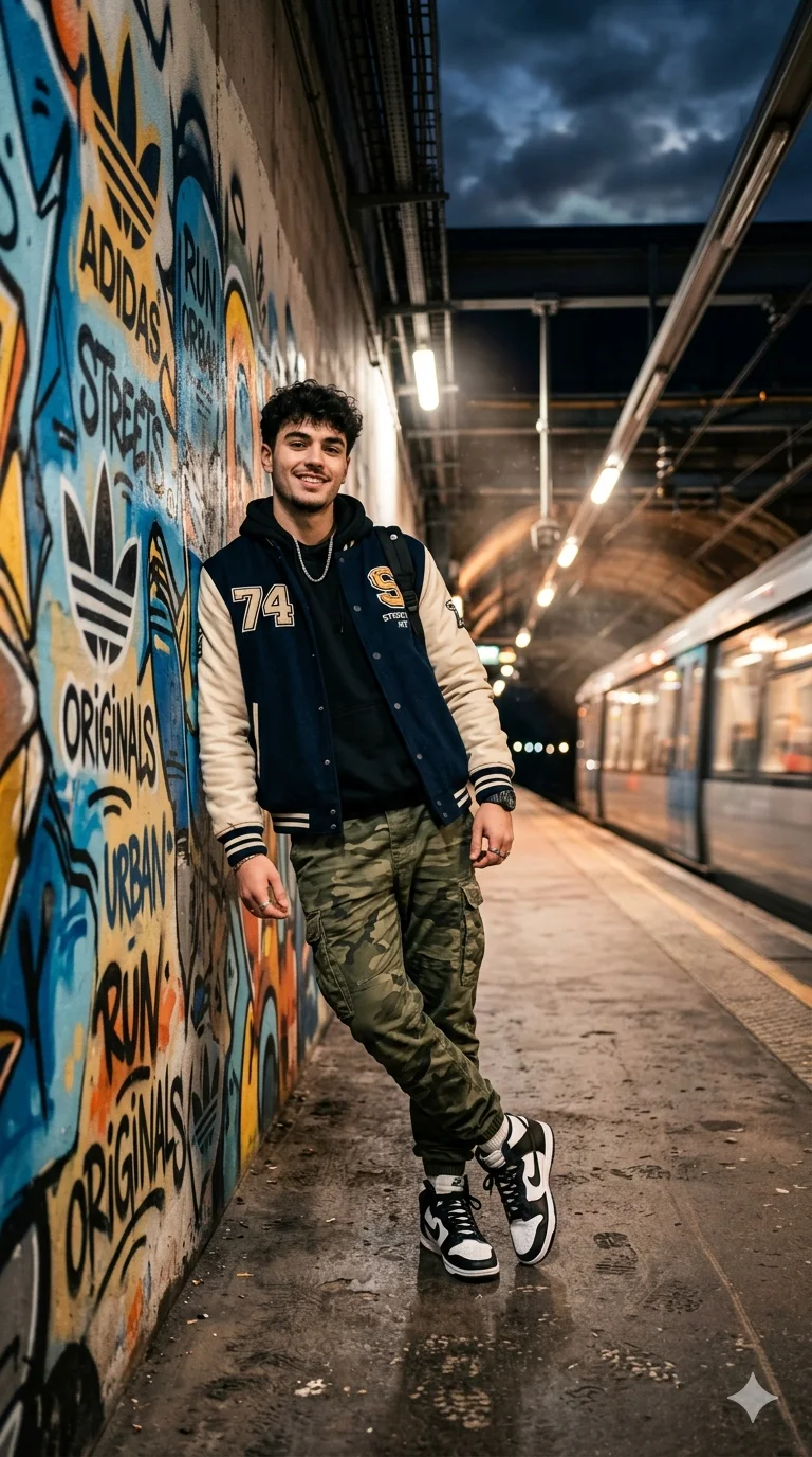 Urban Velocity — Tunnel Graffiti Cinematic Portrait