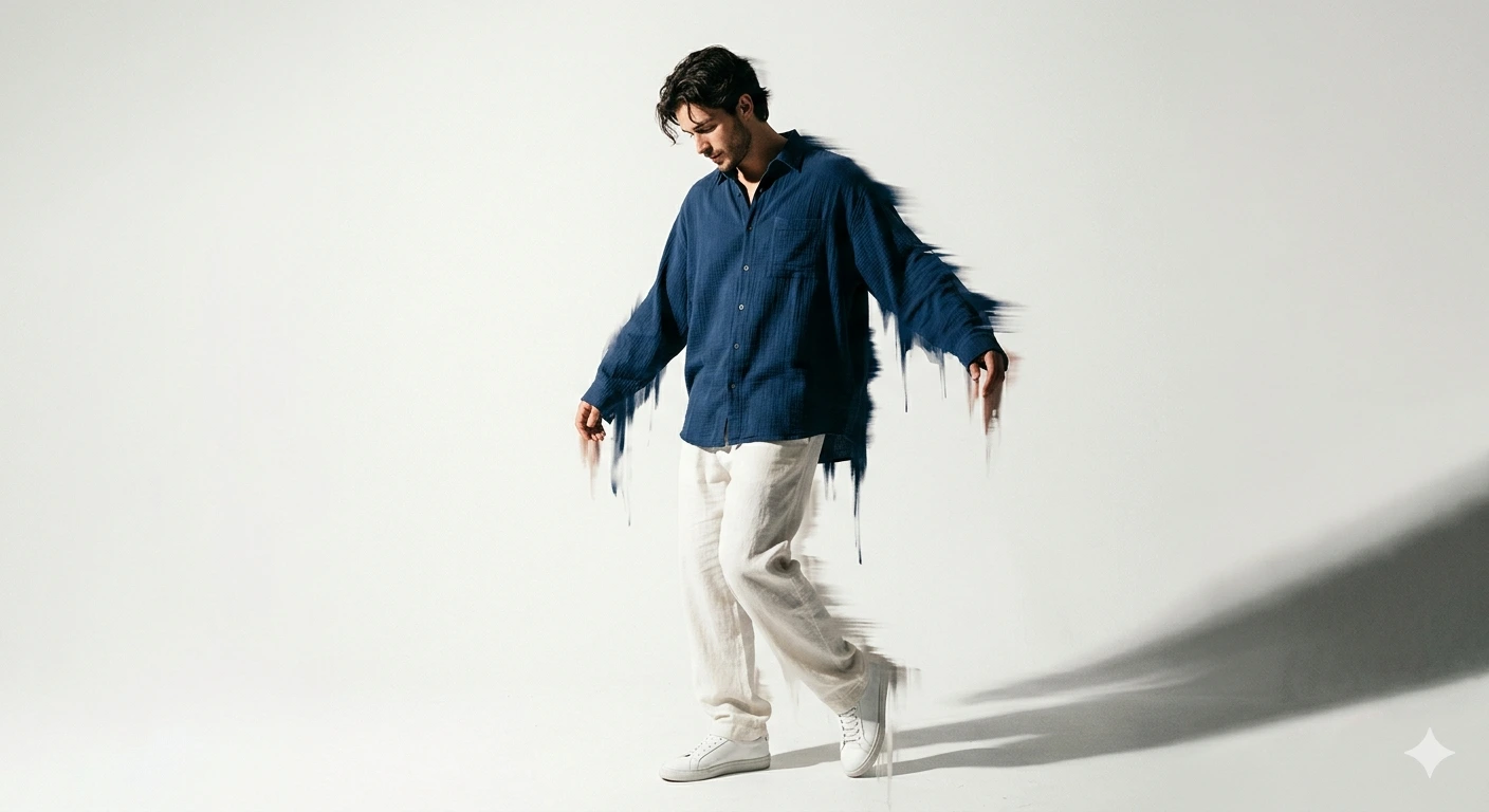 Blue Drift — The Minimal Motion Portrait