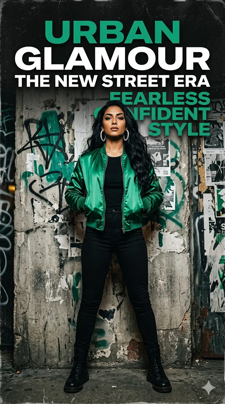 Emerald Street Vogue – Bold Urban Fashion Editorial Poster
