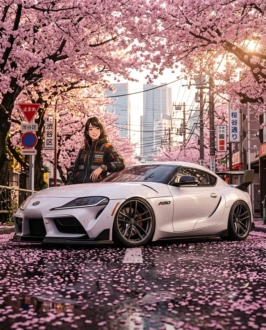 Forza Horizon 6 – Sakura Drift Concept: Tokyo Cherry Blossom Supra Scene