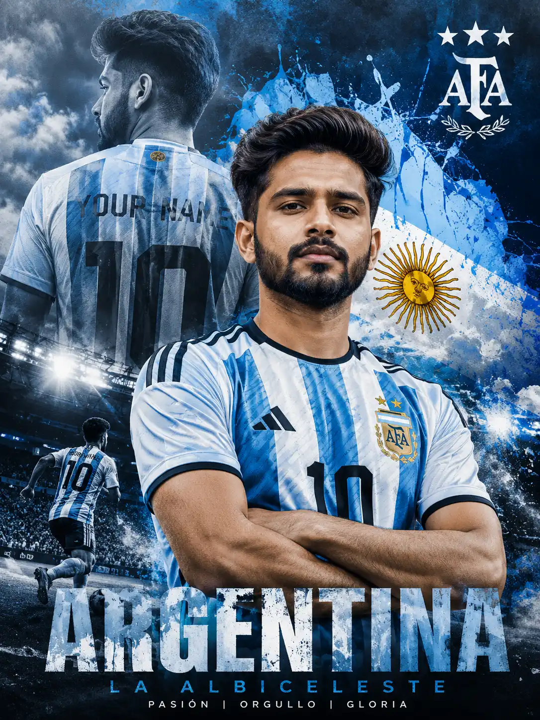 Unstoppable Legacy: Ultra-Realistic Cinematic Football Hero Poster