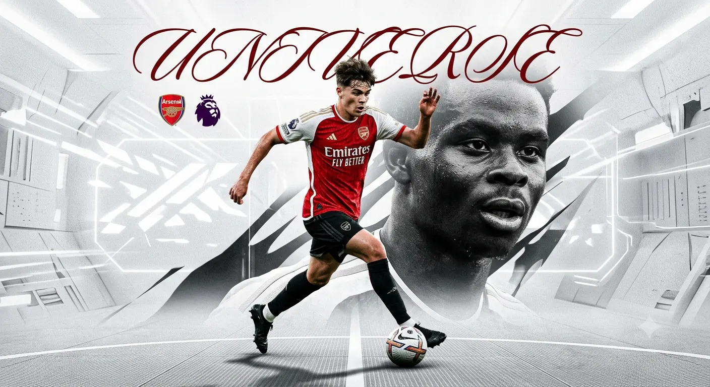 Ultra-Realistic Cinematic Arsenal “UNIVERSE” Football Poster – Dynamic Action Collage Edition