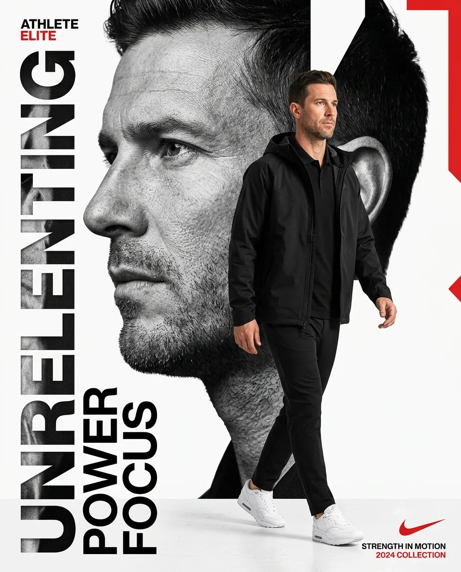 UNSEEN EDGE: Ultra-Premium Minimalist Cinematic Sports Editorial Portrait Poster