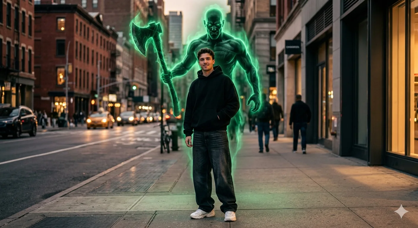 Stand Awakening — Urban Green Aura Guardian