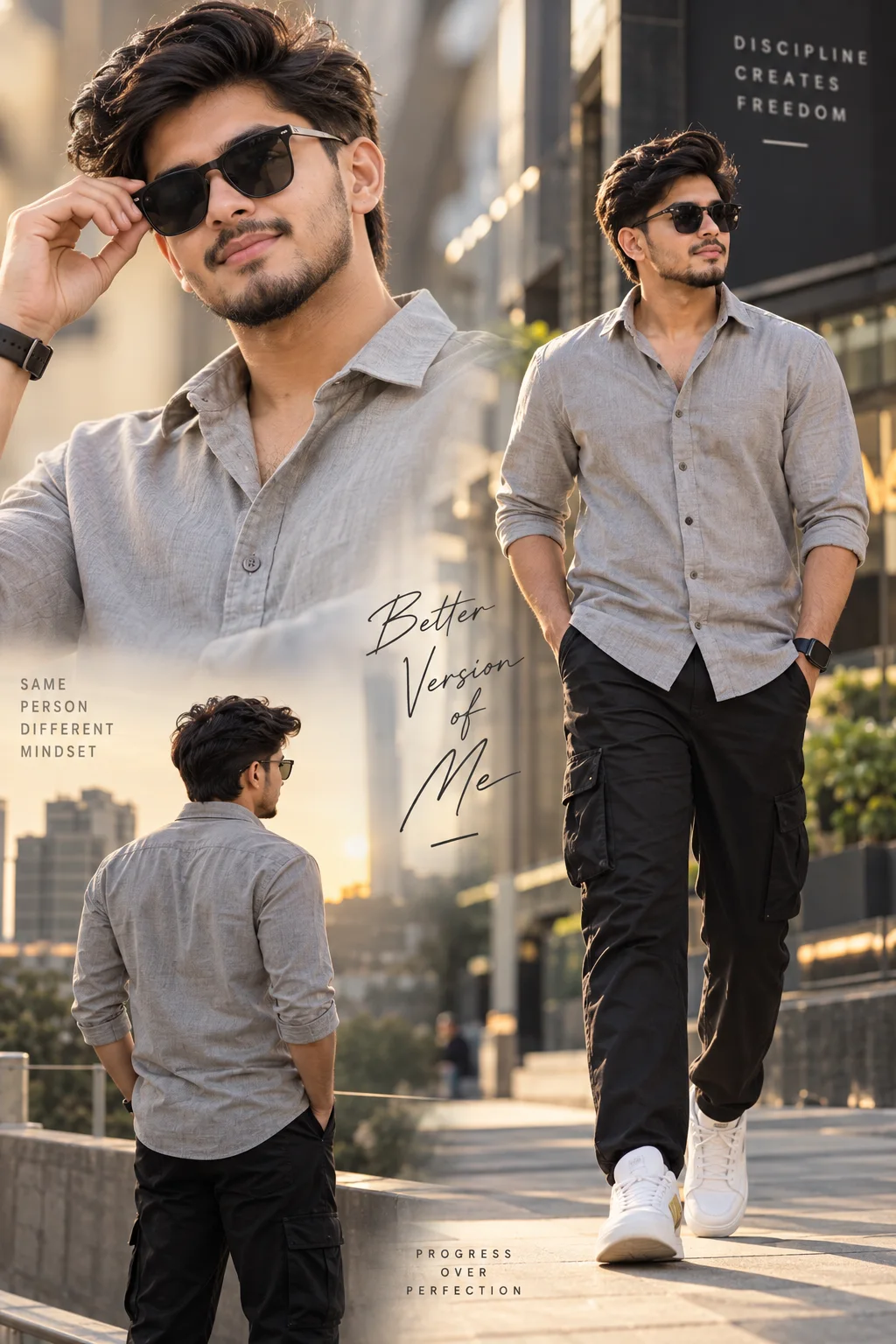 Golden-Hour Urban Style Collage
