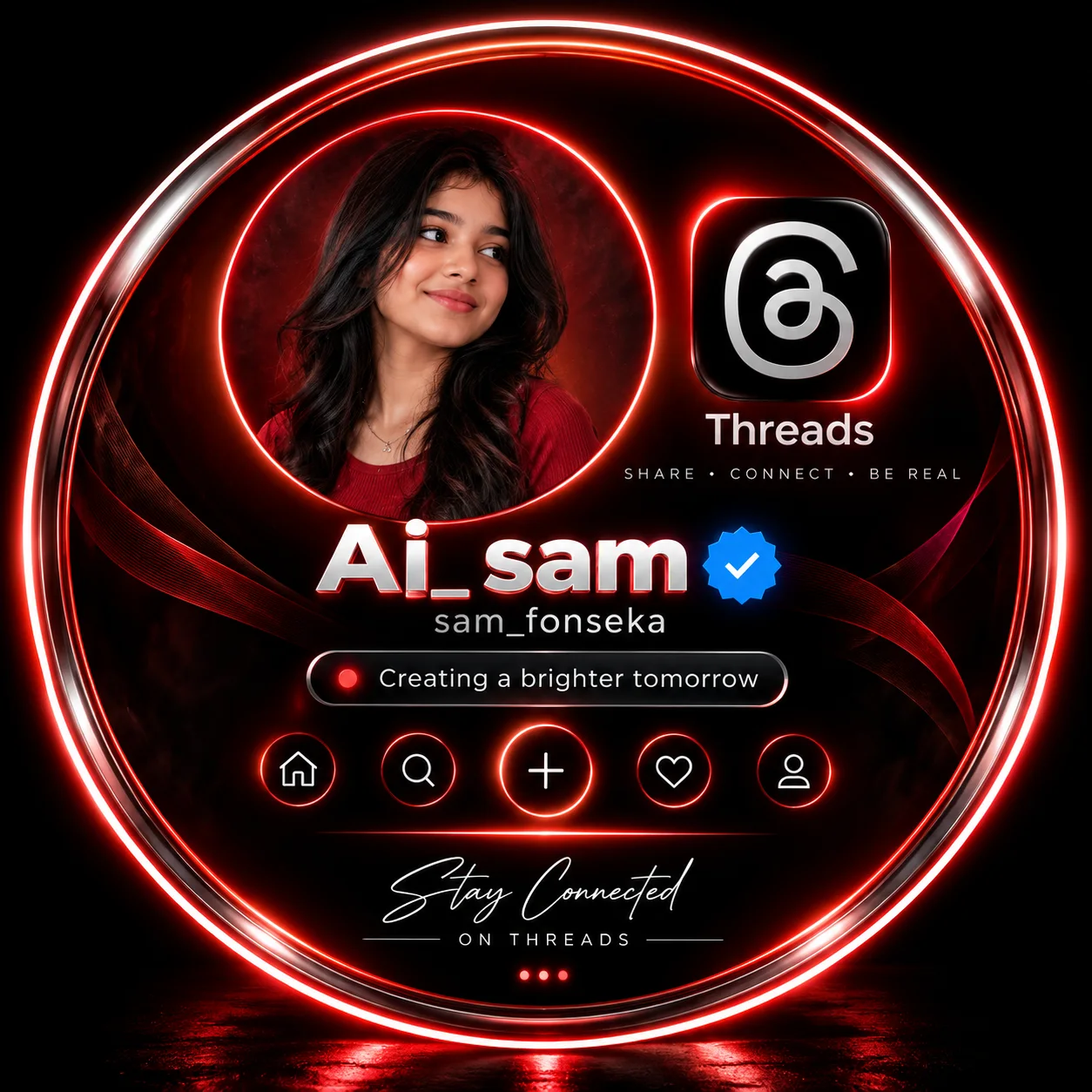 Neon Threads Profile Badge