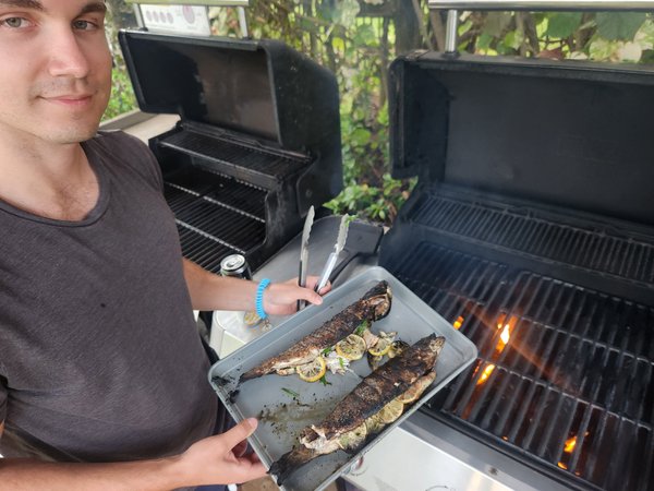 grilled branzino