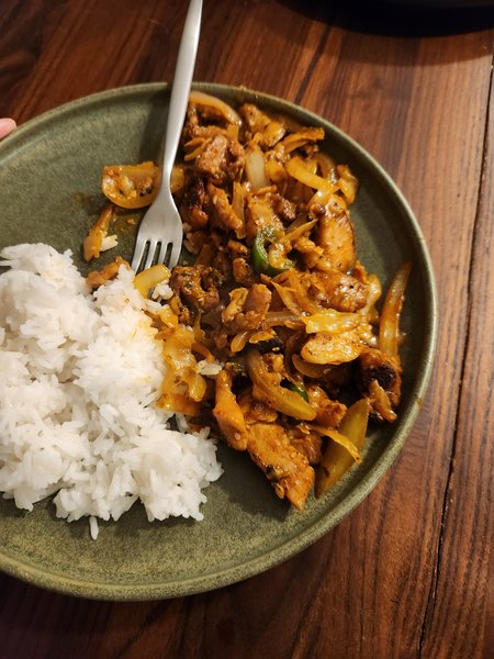 stir-fried kimchi pork