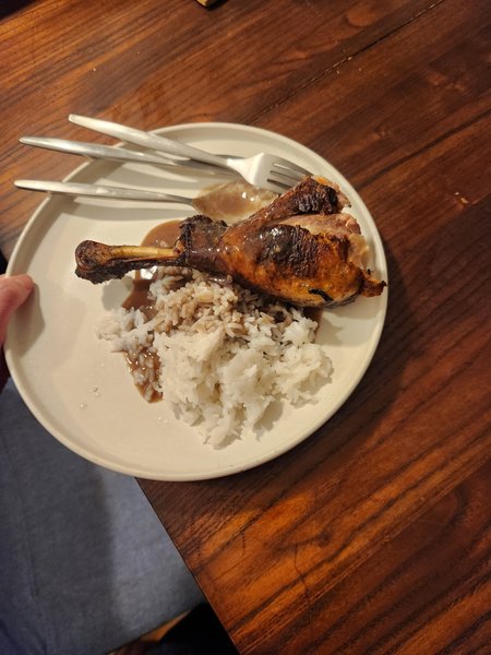 red wine-braised turkey legs