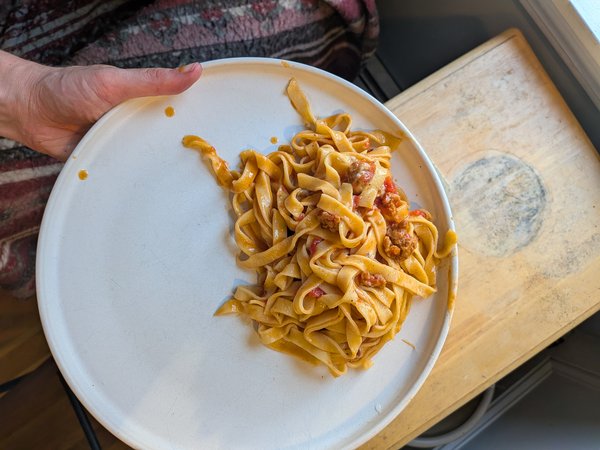 sausage and tomato pasta