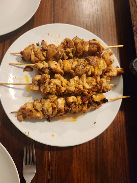 Thai chicken satay with peanut sauce