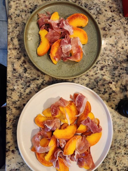 peaches and prosciutto