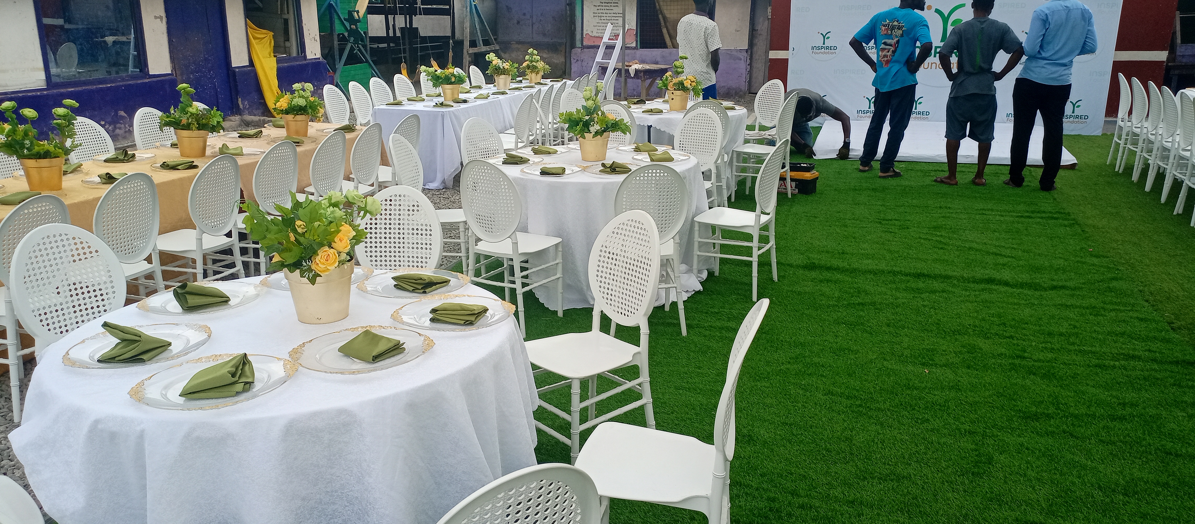 preparation for Christmas event