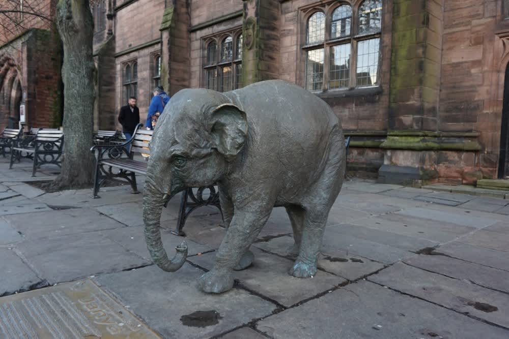 Chester's bronze elephant statue