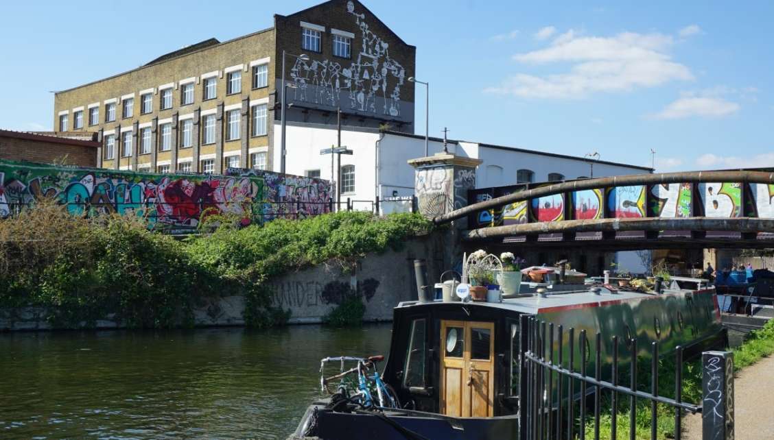 The canal at Hackney Wick in East London