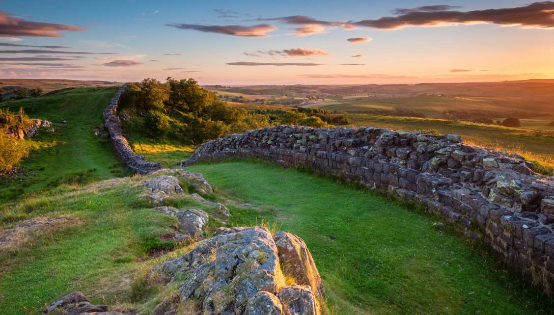 Hadrian's Wall not far from Newcastle Upon Tyne