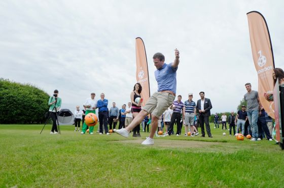 Playing Footgolf at Leeds Golf Centre