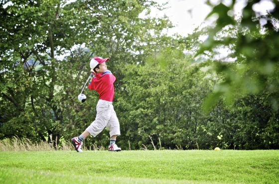 Young golfer at Leeds Golf Centre