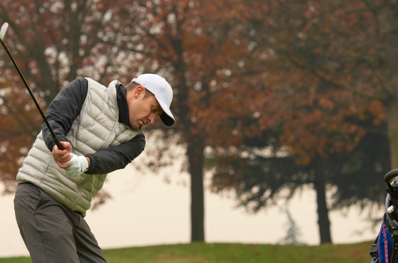 Winter golfing