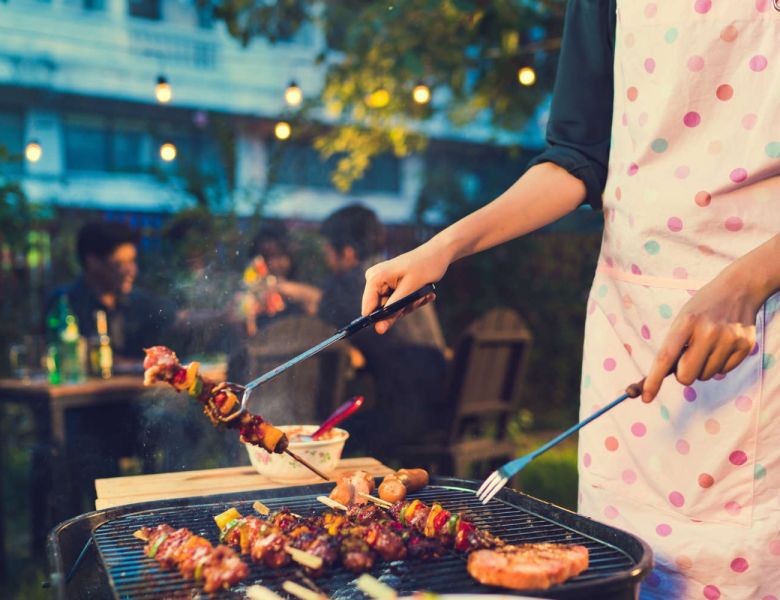 Student BBQing at university