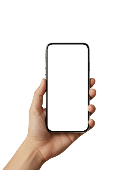 iPhone in hand