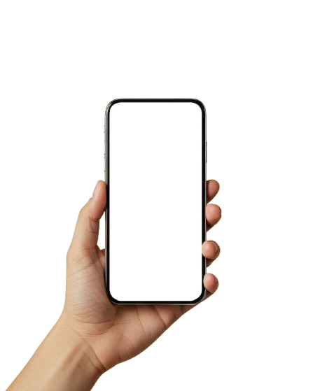 iPhone in hand