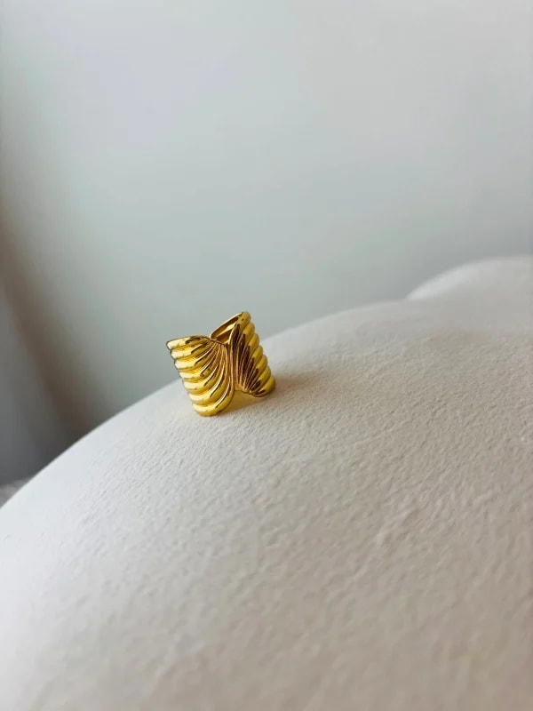 Elegant anti-tarnish adjustable ring thumbnail 2