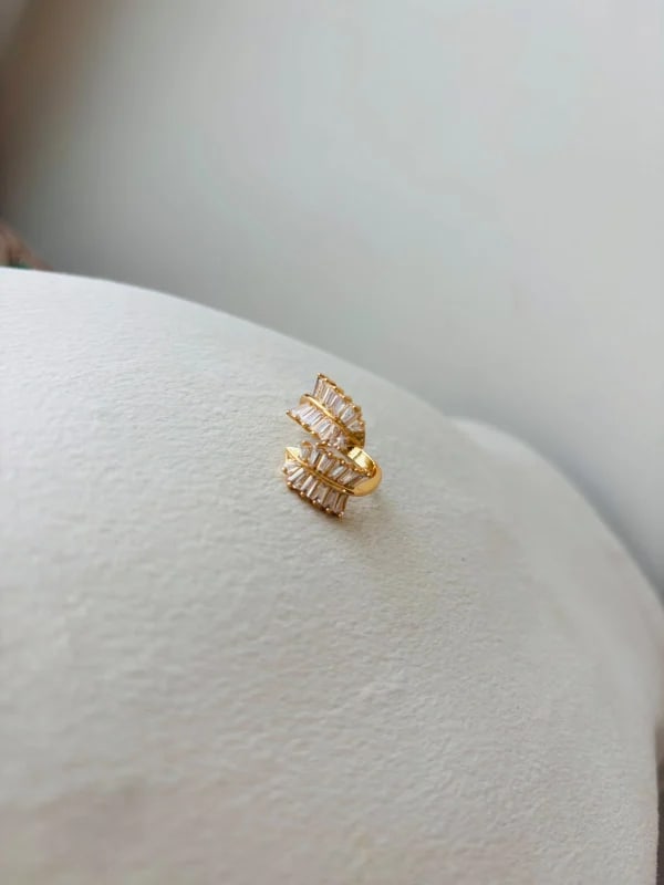 Elegant anti-tarnish adjustable ring thumbnail 2