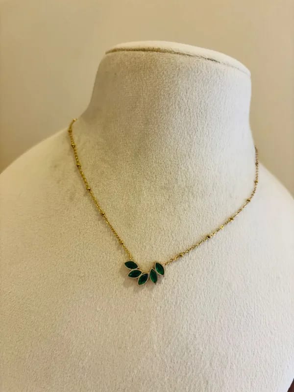 Mini Leaf Pendant Necklace thumbnail 2