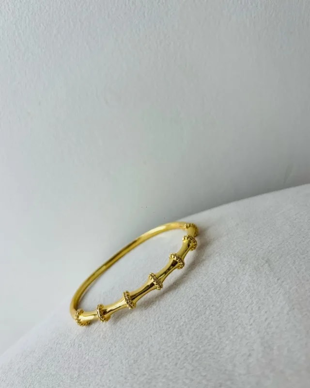 American Diamond Anti-Tarnish Bamboo Design Kada thumbnail 2