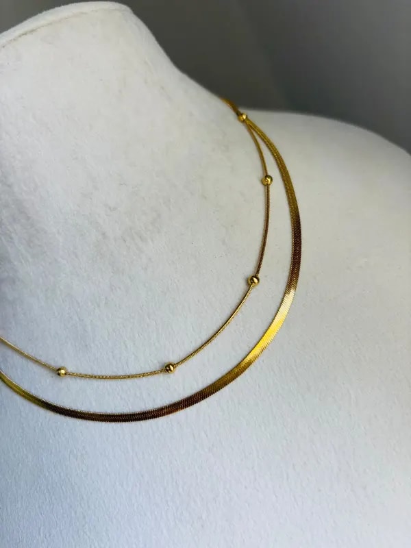 2 Layer Anti Tarnish Necklace for Women & Girls thumbnail 2
