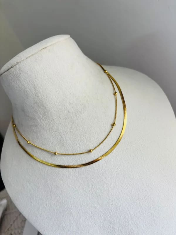 2 Layer Anti Tarnish Necklace for Women & Girls thumbnail 3