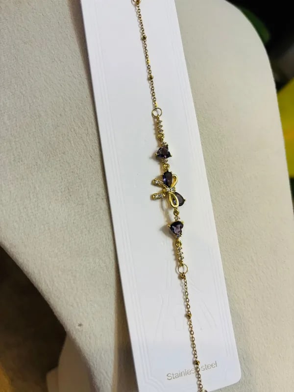 Purple Charm Hand Chain thumbnail 2