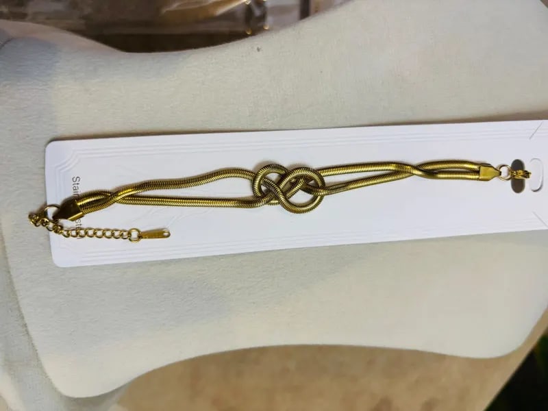 Golden Knot Snake Chain thumbnail 2