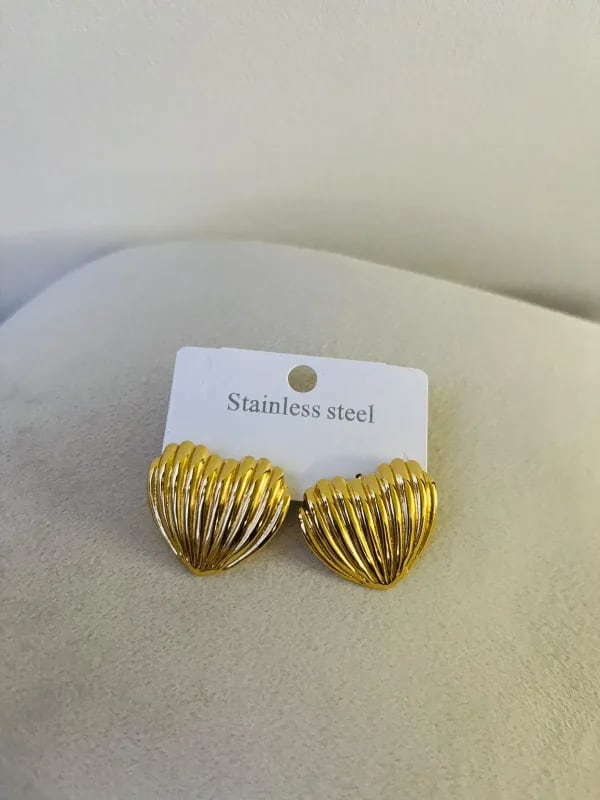 Heart Statement Earrings thumbnail 2