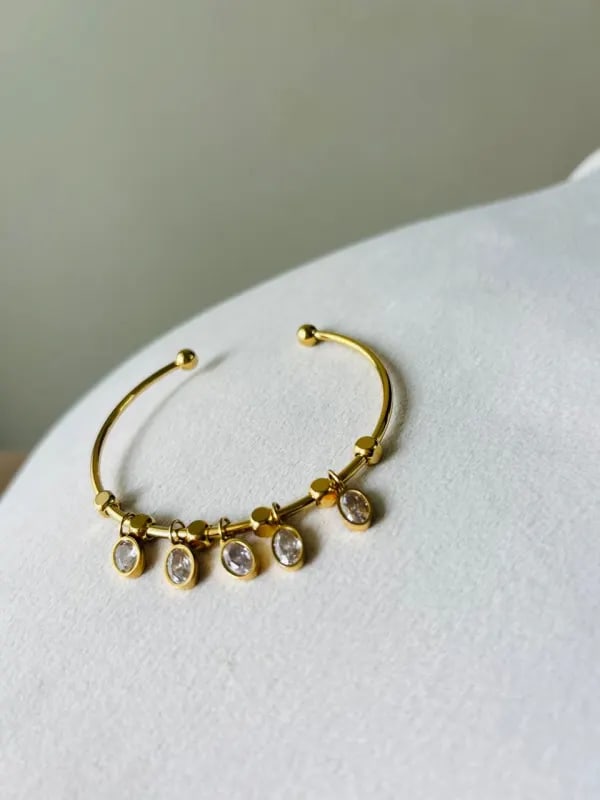 Kiyu Ziyu Oval Crystal Bangle thumbnail 2