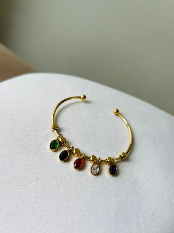 Kiyu Ziyu Oval Crystal Bangle thumbnail 4