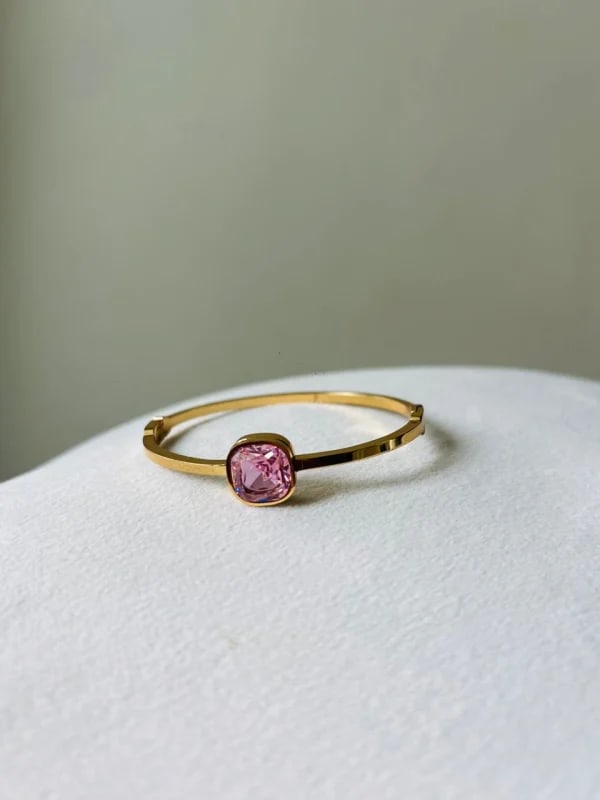 Trending Baby Crystal Gold Cuff Bracelet - Kiyu Ziyu thumbnail 2