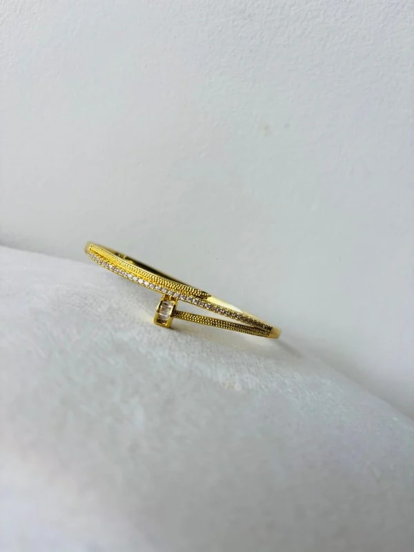 American Diamond Anti-Tarnish  Adults Size Bangle thumbnail 4