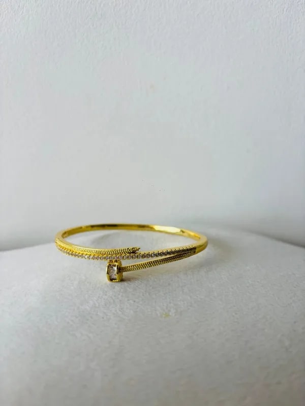 American Diamond Anti-Tarnish  Adults Size Bangle thumbnail 2