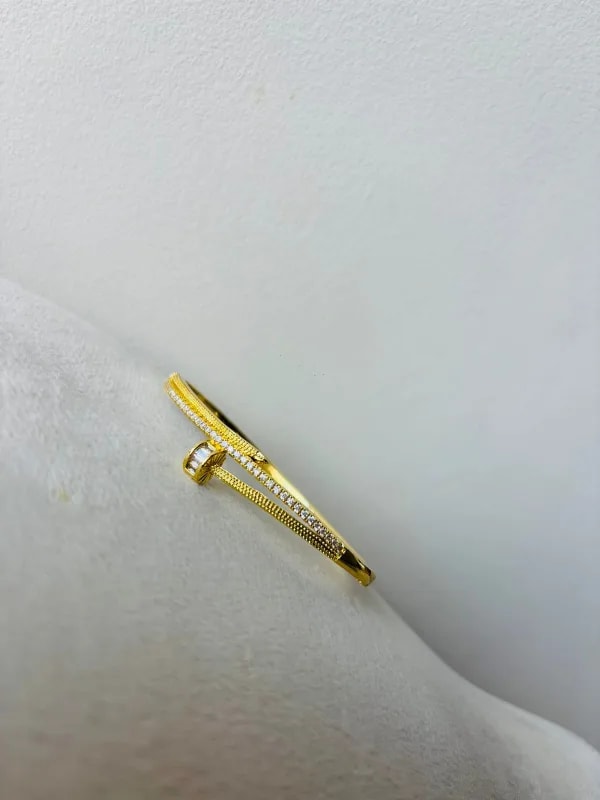 American Diamond Anti-Tarnish  Adults Size Bangle thumbnail 3