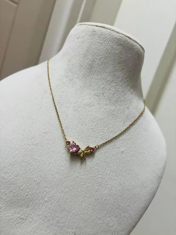 Butterfly Heart Necklace thumbnail 4
